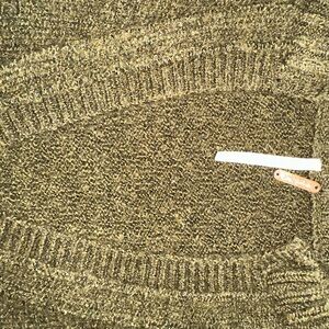 Free People Olive Greenish Knit Sweater